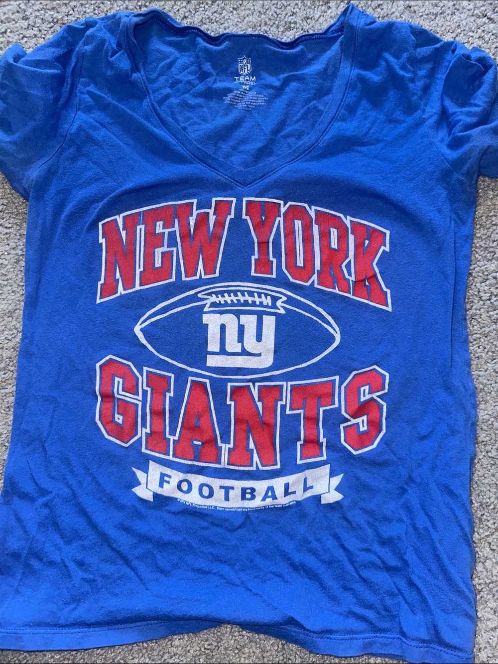 New York giants womens vintage vneck graphic tee